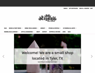 crystalrockshoptyler.com screenshot
