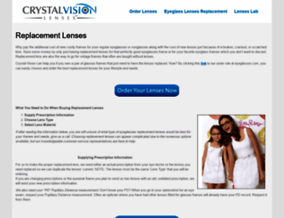 crystalvisionlenses.com screenshot