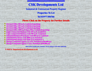 cskdevelopments.co.uk screenshot