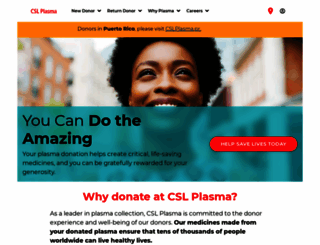 cslplasma.com screenshot