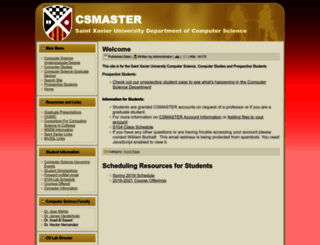 csmaster.sxu.edu screenshot