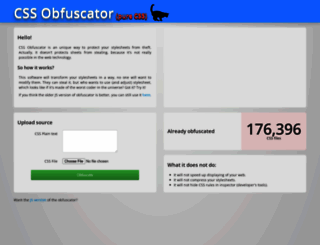 cssobfuscator.com screenshot