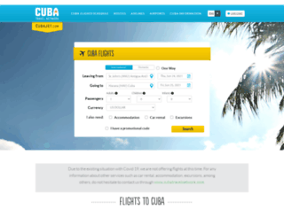 cubajet.com screenshot