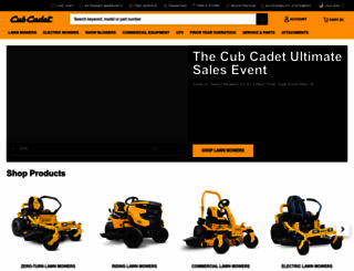 cubcadet.com screenshot