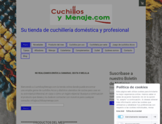 cuchillosymenaje.com screenshot