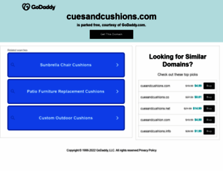 cuesandcushions.com screenshot
