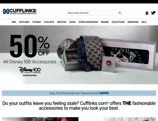 cufflinks.com screenshot