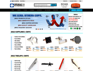 cufflinksale.com screenshot