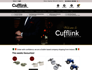 cufflinksuperstore.com screenshot