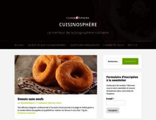 cuisinosphere.com screenshot
