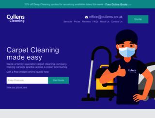 cullenscleaning.co.uk screenshot