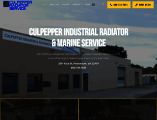 culpepperradiator.com screenshot