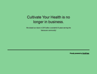 cultivateyourhealth.com screenshot