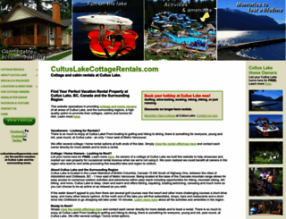 cultuslakecottagerentals.com screenshot