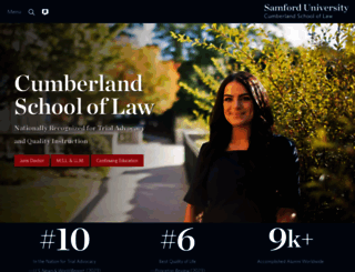 cumberland.samford.edu screenshot