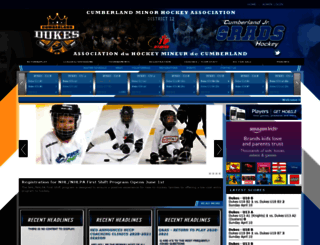 cumberlandminorhockey.ca screenshot