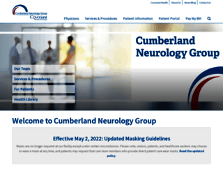 cumberlandneurologygroup.com screenshot