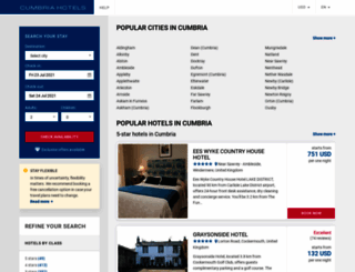 cumbriahotelsweb.com screenshot