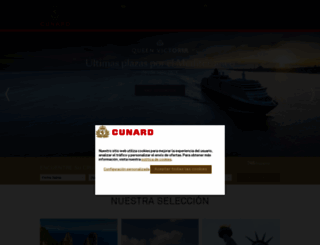 cunardcruceros.com screenshot