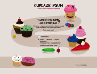 cupcakeipsum.com screenshot