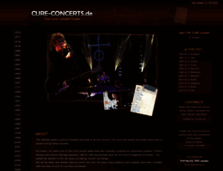 cure-concerts.de screenshot