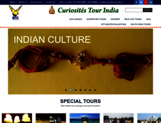 curiositestourindia.in screenshot