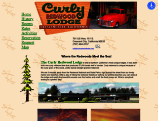 curlyredwoodlodge.com screenshot
