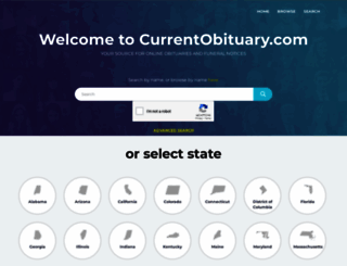 currentobituary.com screenshot