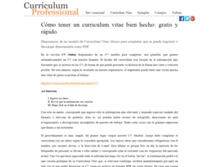 curriculum-professional.com screenshot