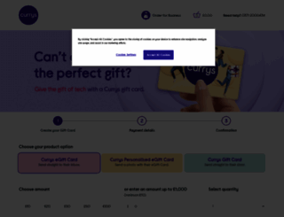 curryspcworldgiftcards.co.uk screenshot