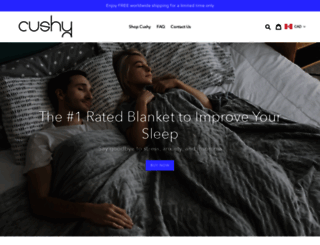 cushy-blanket.myshopify.com screenshot