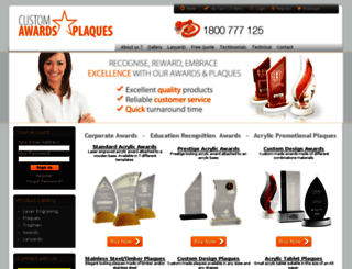 customawardsplaques.com.au screenshot