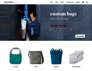 custombags.flipandtumble.com screenshot