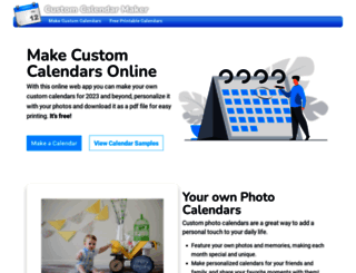 customcalendarmaker.com screenshot