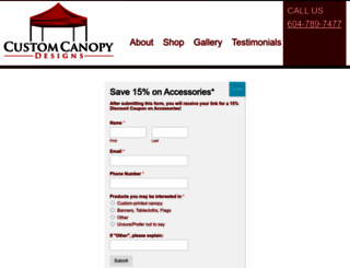 customcanopydesigns.com screenshot