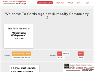 customcardsagainsthumanity.com screenshot