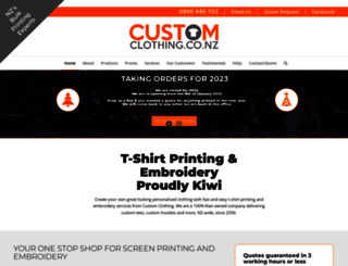 customclothing.co.nz screenshot