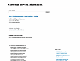 customer-service-information.blogspot.in screenshot