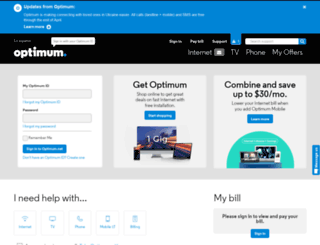 customer.cablevision.com screenshot