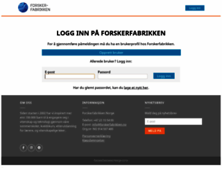 customer.forskerfabrikken.no screenshot