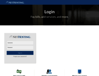 customer.nethosting.com screenshot