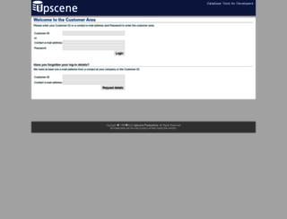 customer.upscene.com screenshot