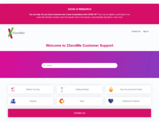 customercare.23andme.com screenshot