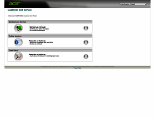 Access Customercare.acer-Euro.com. Customer Self Service