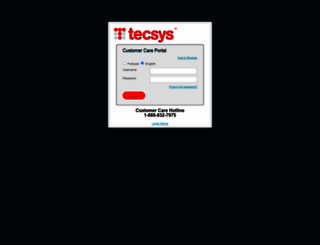 customercare.tecsys.com screenshot