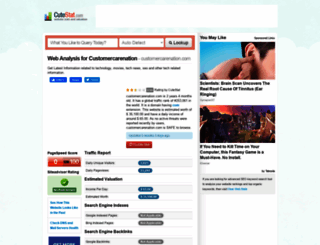 customercarenation.com.cutestat.com screenshot