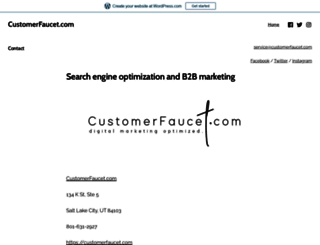 customerfaucet.wordpress.com screenshot