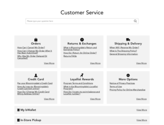 customerservice.bloomingdales.com screenshot