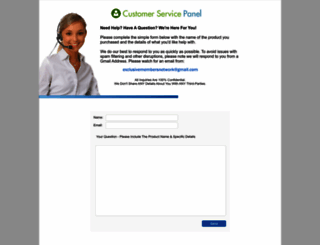 customerservicepanel.com screenshot