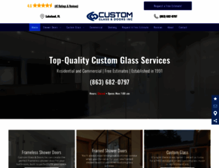 customglassanddoors.com screenshot